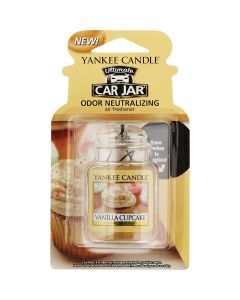 Yankee Candle Car Jar Ultimate Car Air Freshener, Vanilla Cupcake