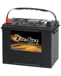 Deka Gold 12-Volt 650 CCA Automotive Battery, Top Post Right Front Positive Terminal