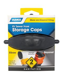 Camco RV Sewer Hose Storage Cap (2-Pack)