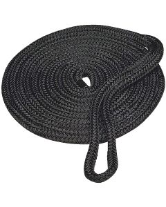 Seachoice 1/2 In. x 25 Ft. Black Double Braid Nylon Dock Line