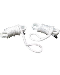 Seachoice 1/4 In. x 6 Ft. Double Braided Nylon Fender Line, White (2-Pack)