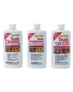 Starbrite Teak Cleaner Care Kit, 16 Oz. (3-Pack)