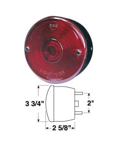 Peterson Round (with License Stud-Mount) 12 V. Red Stop & Tail Light