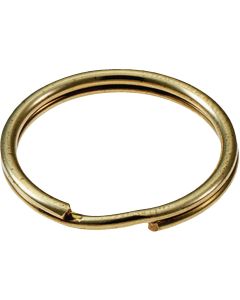 Lucky Line Tempered Steel Brass-Plated 1 In. Key Ring (2-Pack)