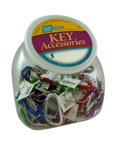 Lucky Line Assorted Colors 3-1/8 In. Large C-Clip Key Ring Countertop Display