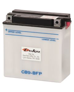 Deka 12-Volt 9 AH Powersport Battery, Left Front Positive Terminal