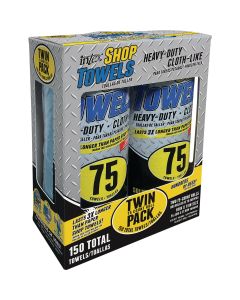 Intex 10 In. x 11 In. Twin Pack Heavy-Duty Shop Towel (75-Sheets/Roll)