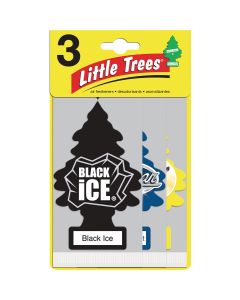 Little Trees Car Air Freshener, Vanillaroma, Black Ice, & New Car Scent (3-Pack)