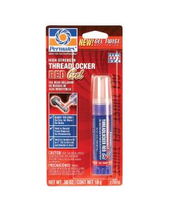 PERMATEX 0.35 Oz. Red High Strength Gel Threadlocker