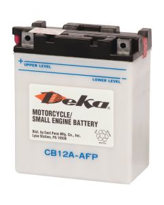 Deka 12-Volt 12 AH Powersport Battery, Left Front Positive Terminal