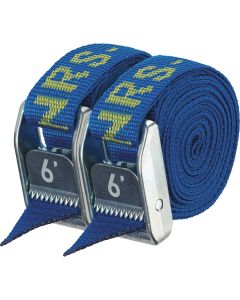 NRS 1 In. x 6 Ft. Iconic Blue Heavy Duty Tie-Down Strap (2-Pack)