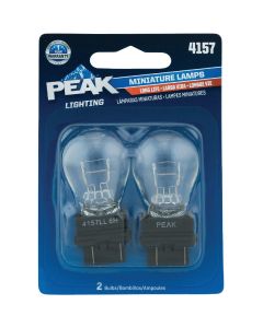 PEAK 4157 12.8/14V Mini Incandescent Automotive Bulb (2-Pack)