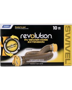 Camco Revolution 360 10 Ft. Heavy Duty Sewer Hose with Swivel Fittings