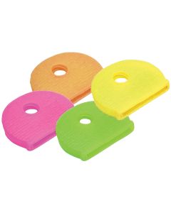 Lucky Line Vinyl Key Identifier Cap, Assorted Neon Colors (200-Pack)