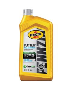 Pennzoil Platinum Full Synthetic SAE OW-20 Quart Motor Oil