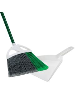 Libman 13 In. W. x 54 In. L. Steel Handle Large Precision Angle Broom with Dustpan