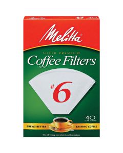 Melitta #6 Cone 8-12 Cup Coffee Filter (40-Pack)