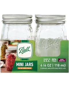 Ball 4 Oz. Miniature Glass Storage Jar (4-Count)