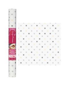 Con-Tact Grip Print 18 In. x 4 Ft. Dottie Gray Non-Adhesive Shelf Liner