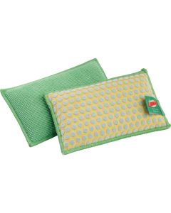 Libman 5 In. x 3 In. Yellow & Green  Kitchen & Bath StayFresh Sponge (2-Count)