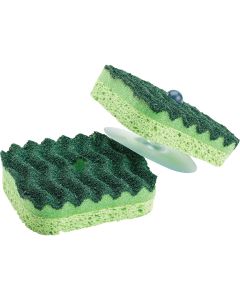 Libman 3.5 In. x 3.5 In. Green Scrub Sponge (2-Count)