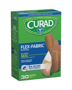 Curad Flex-Fabric Assorted Sizes Bandages, (30 Ct.)