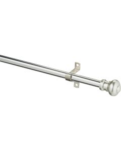 Kenney Ashby 48 In. To 84 In. 7/16 In. Satin Silver Standard Cafe Rod