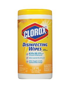 Clorox Crisp Lemon Disinfecting Cleaning Wipes Tub (75-Count)