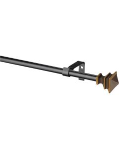 Kenney Arts & Crafts 28 In. To 48 In. 1/2 In. Single Oil Rubbed Bronze Curtain Rod