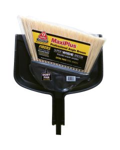 O-Cedar MaxiPlus 14 In. W. x 56 In. L. Steel Handle Angle Household Broom with Dustpan