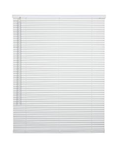 Home Impressions 23 In. x 42 In. x 1 In. White Vinyl Light Filtering Cordless Mini Blind