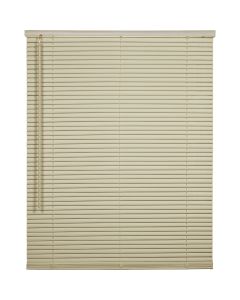 Home Impressions 31 In. x 64 In. x 1 In. Ivory Vinyl Light Filtering Cordless Mini Blind