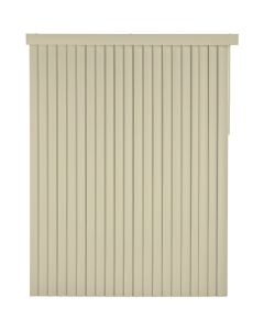 Home Impressions 78 In. x 84 In. x 3.5 In. Ivory Vinyl Room Darkening Vertical Cordless Blind