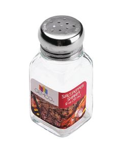 Gemco 2 Oz. Glass Square Salt & Pepper Shaker Set