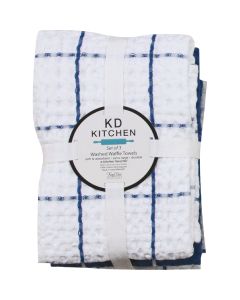 Kay Dee Designs True Blue Waffle Kitchen Towel (3-Pack)