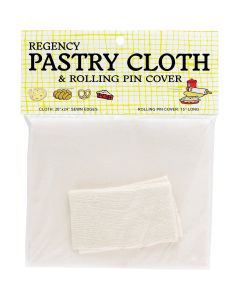 Regency 20 In. x 24 In. Pastry Cloth & 15 In. Cotton Rolling Pin Cover Set