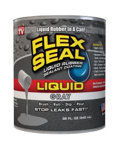 FLEX SEAL 1 Qt. Liquid Rubber Sealant, Gray