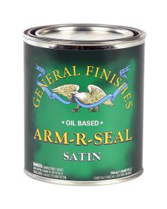 1 Qt General Finishes ASQT Clear Arm-R-Seal Oil-Based Topcoat, Satin