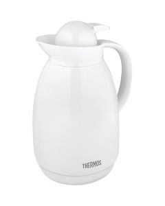 Thermos White Vacuum Insulated Glass Carafe