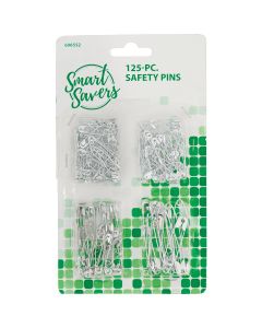 Smart Savers Assorted Size Safety Pins (125-Pack)