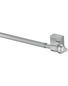 Kenney 16 In. To 28 In. 7/16 In. Petite Magnetic Cafe Rod, Satin Silver