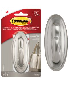 3M Command Large Metallic Traditional Adhesive Hook