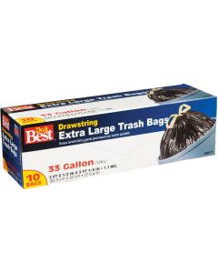 10ct 33gal Xl Trash Bag