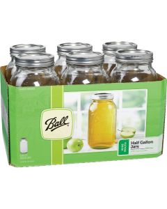 Ball 1/2 Gal. Wide Mouth Mason Canning Jar (6-Count)