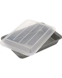 Goodcook 13 In. x 9 In. Non-Stick Cake Pan with Plastic Snap-Closure Lid