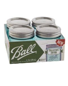 Ball Collector's Edition 1/2 Pint Regular Mouth Aqua Vintage Canning Jar (4-Count)