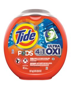 Tide Pods 4-In-1 Ultra Oxy Liquid Laundry Detergent Soap Pacs (61-Count)