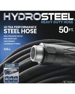 HydroSteel 5/8 In. Dia. x 50 Ft. L. Heavy Duty Steel Hose