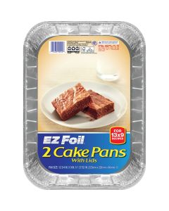 EZ Foil Rectangular Cake Pan with Lids (2-Piece)