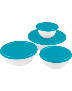 Sterilite Covered Plastic Bowl Set (8-Piece)